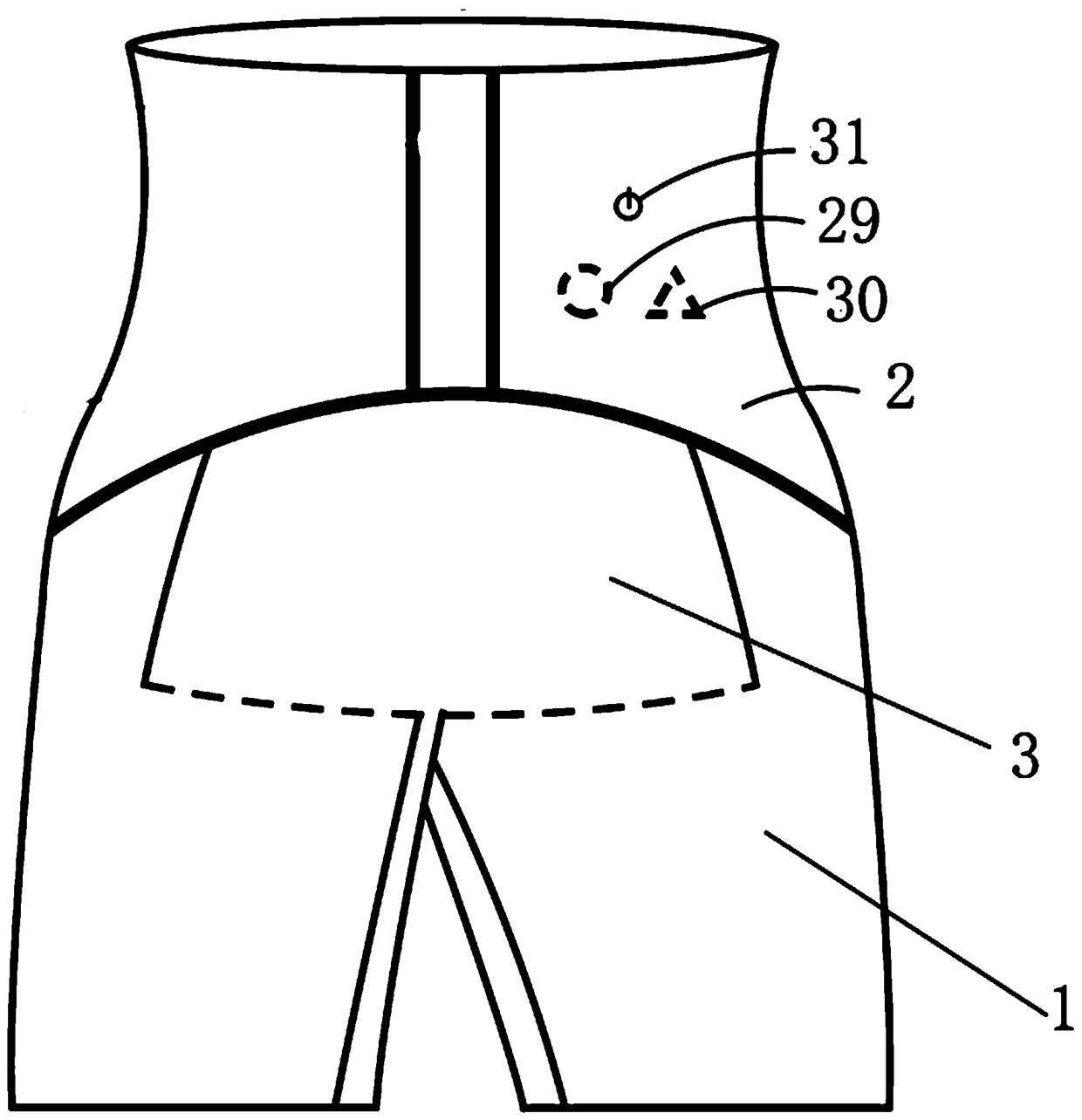 Warming palace underwear for treating dysmenorrhea