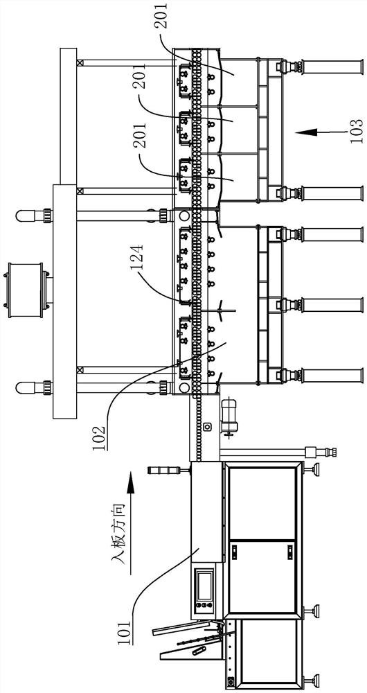 Horizontal nickel-gold assembly line and nickel-gold method