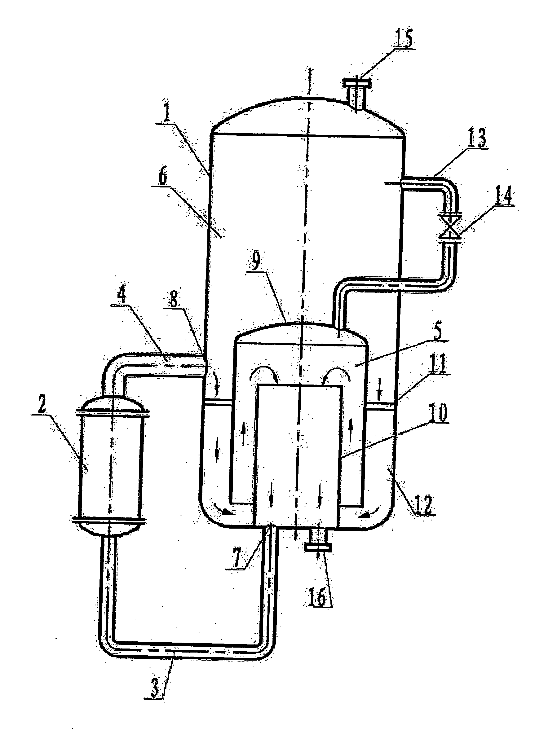 Device for reaction or separation and a continuous esterification process using the device