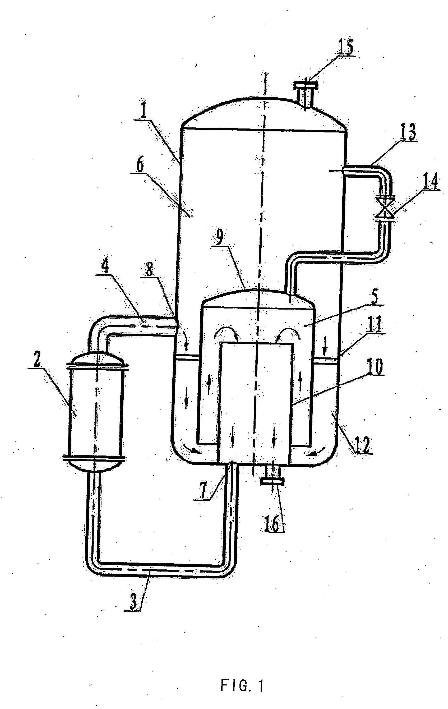 Device for reaction or separation and a continuous esterification process using the device