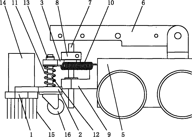 Dust collection mechanism on air duct cleaning robot and air duct cleaning robot