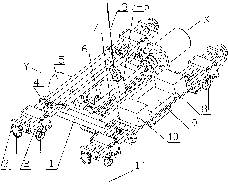 Automatic leveling and adjusting lifting appliance and control method thereof