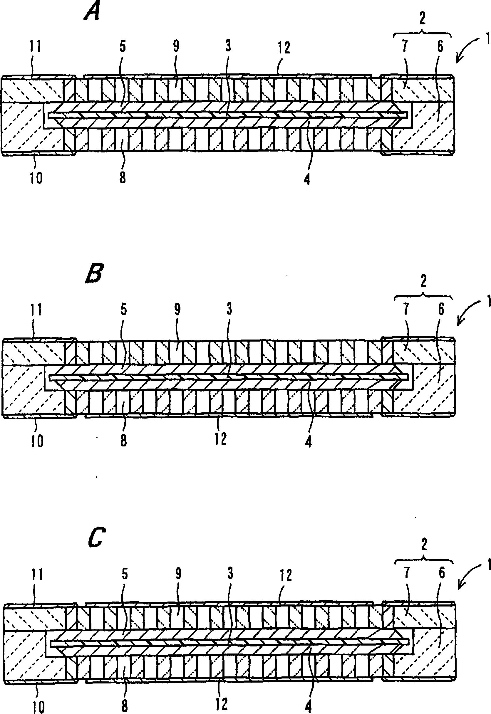 Container for fael cell, fuel cell and electronic apparatus