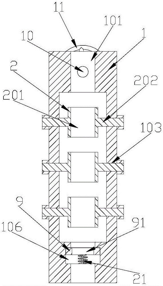 Pipe type foot-controlled climbing device