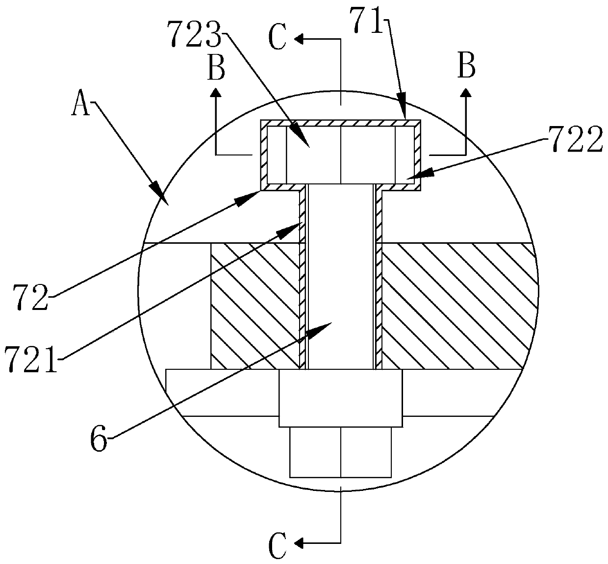 Post-cast belt supporting-free structure and post-cast belt construction method