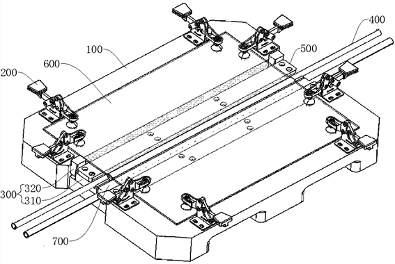 Tool clamp for penetration welding of T-shaped structure and clamping method