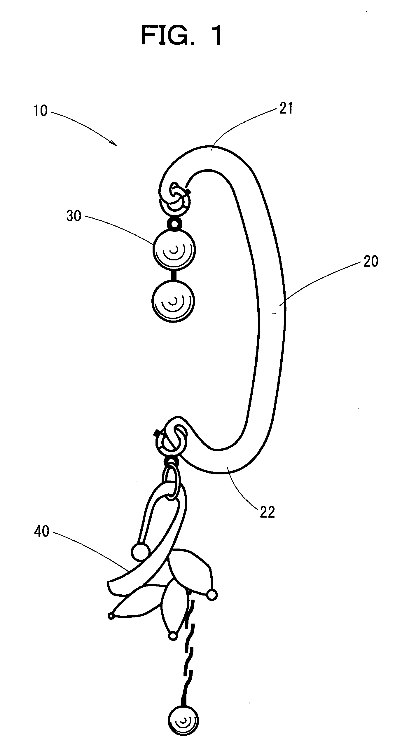 Supporting earring along root of ear