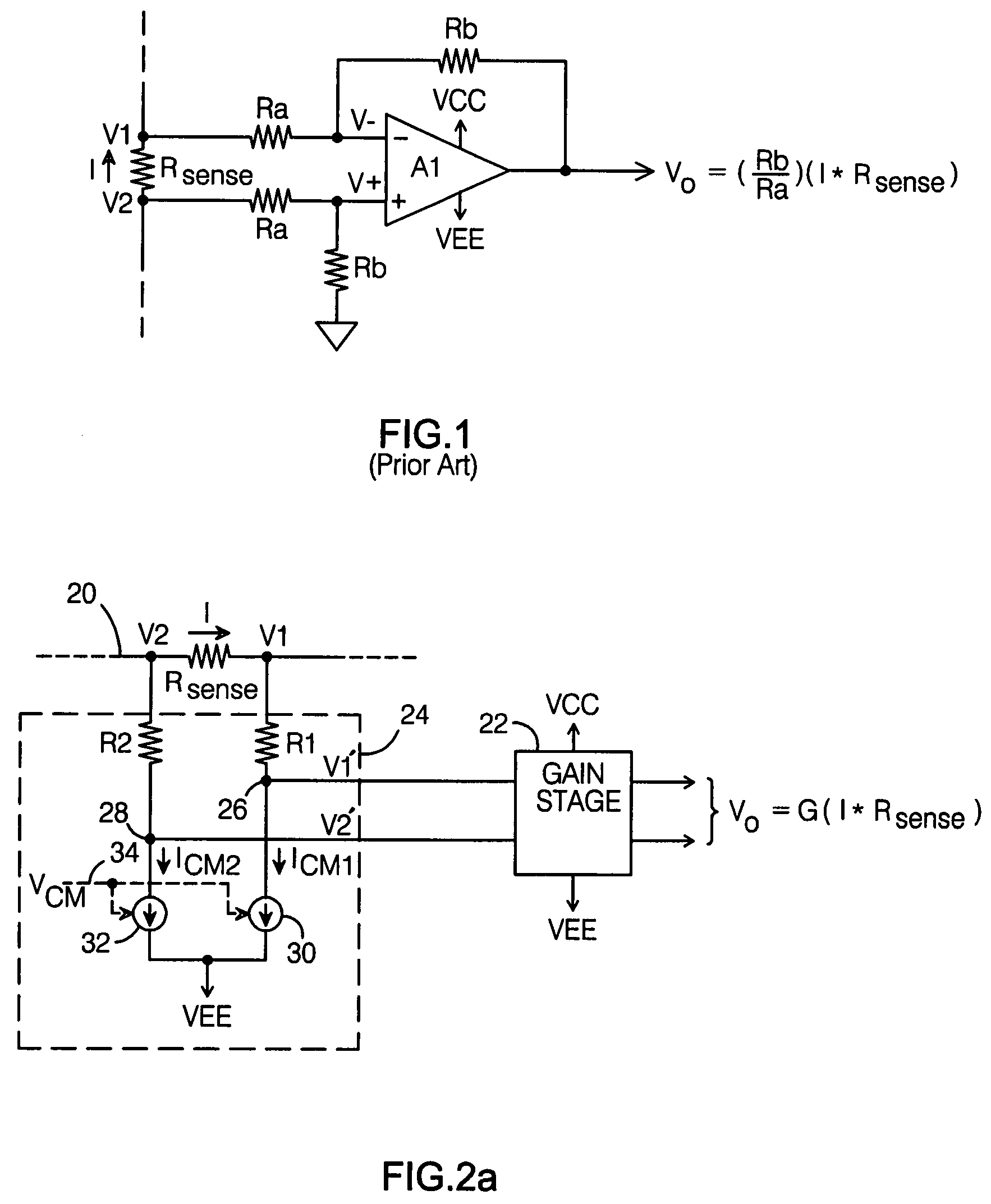 High-side current sense circuit with common-mode voltage reduction