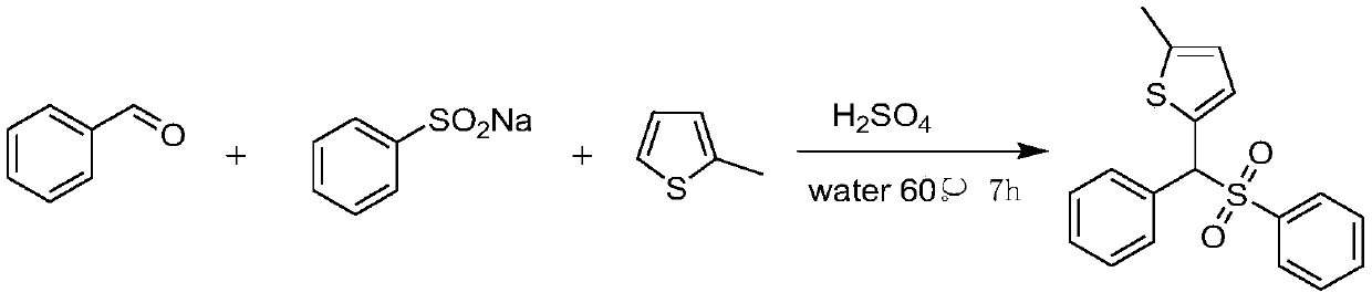 Synthesis method of aryl(chalcogen-heteroaryl)methyl sulfone