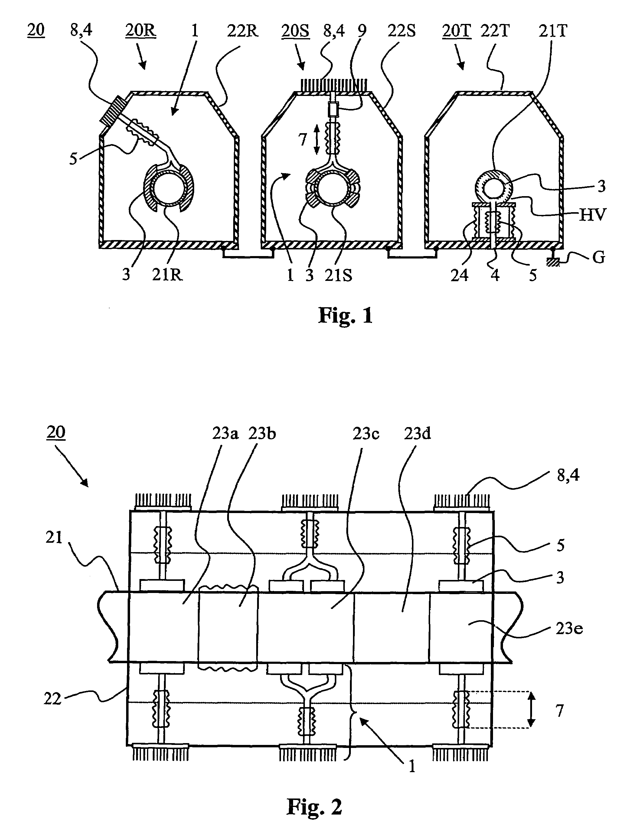 High voltage circuit breaker with cooling