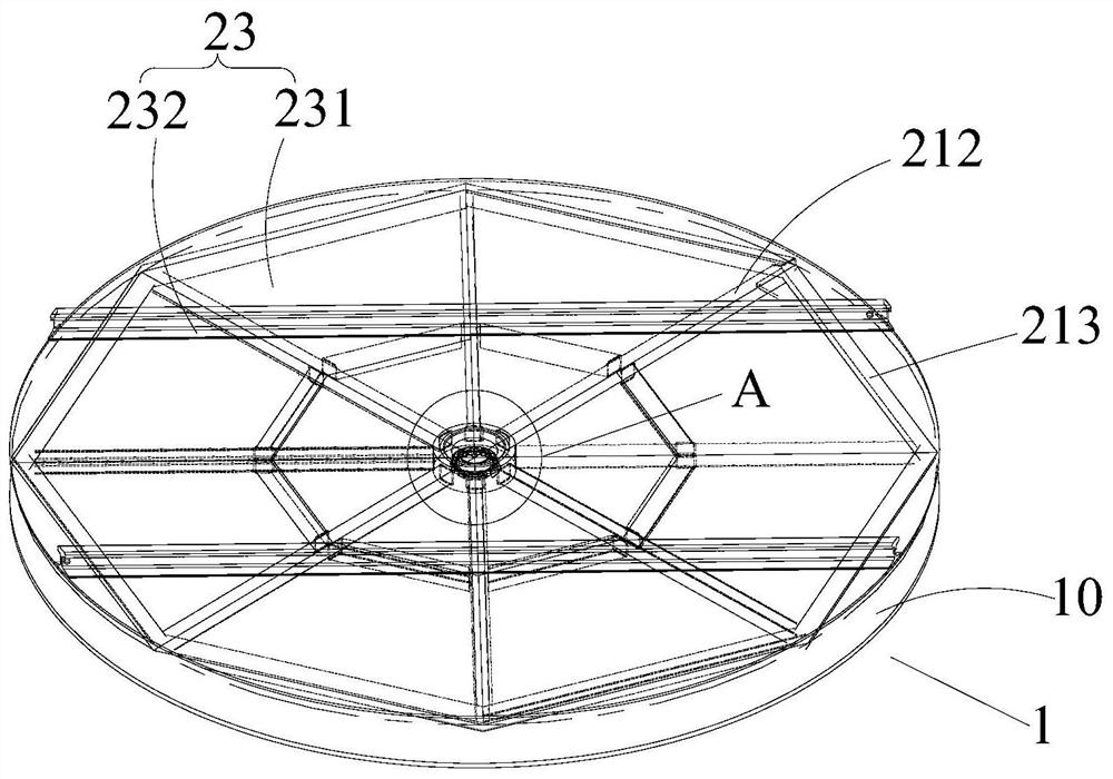 Glass trolley bearing and rotating device