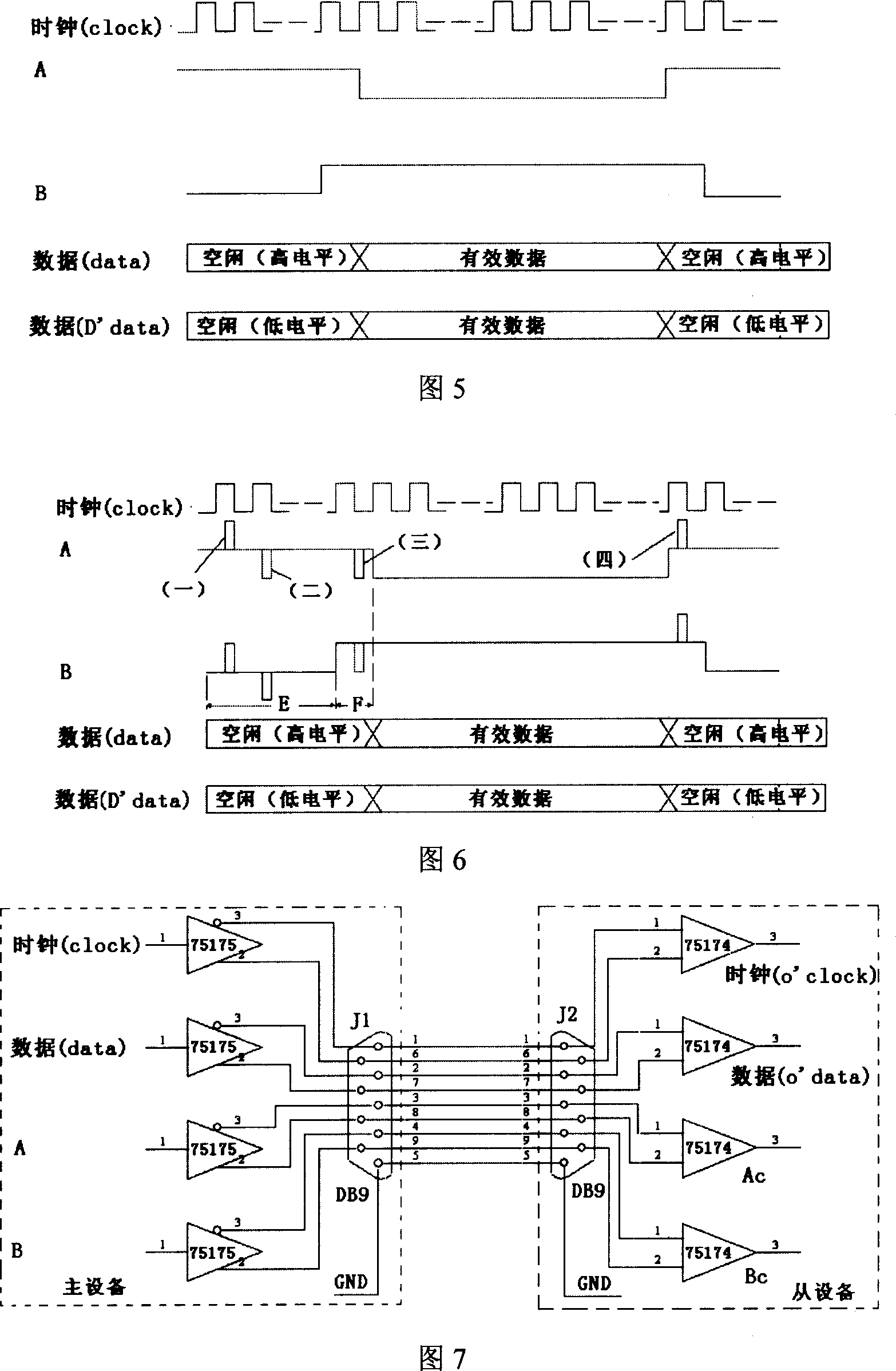 RS485 character-oriented anti-interference device against idle synchronous serial communication bus