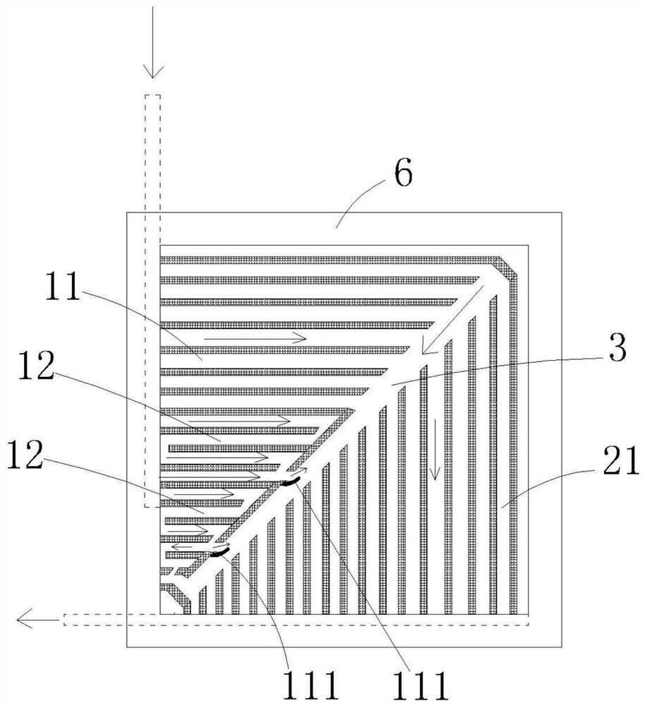 Fuel cell runner structure, flow field plate and fuel cell