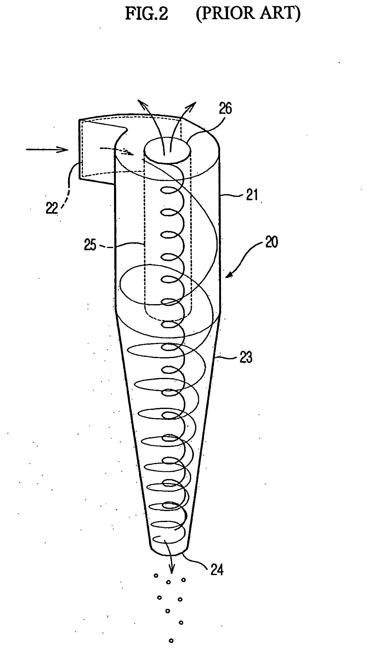 Cyclone and cyclone air purifier and method of air purification thereof