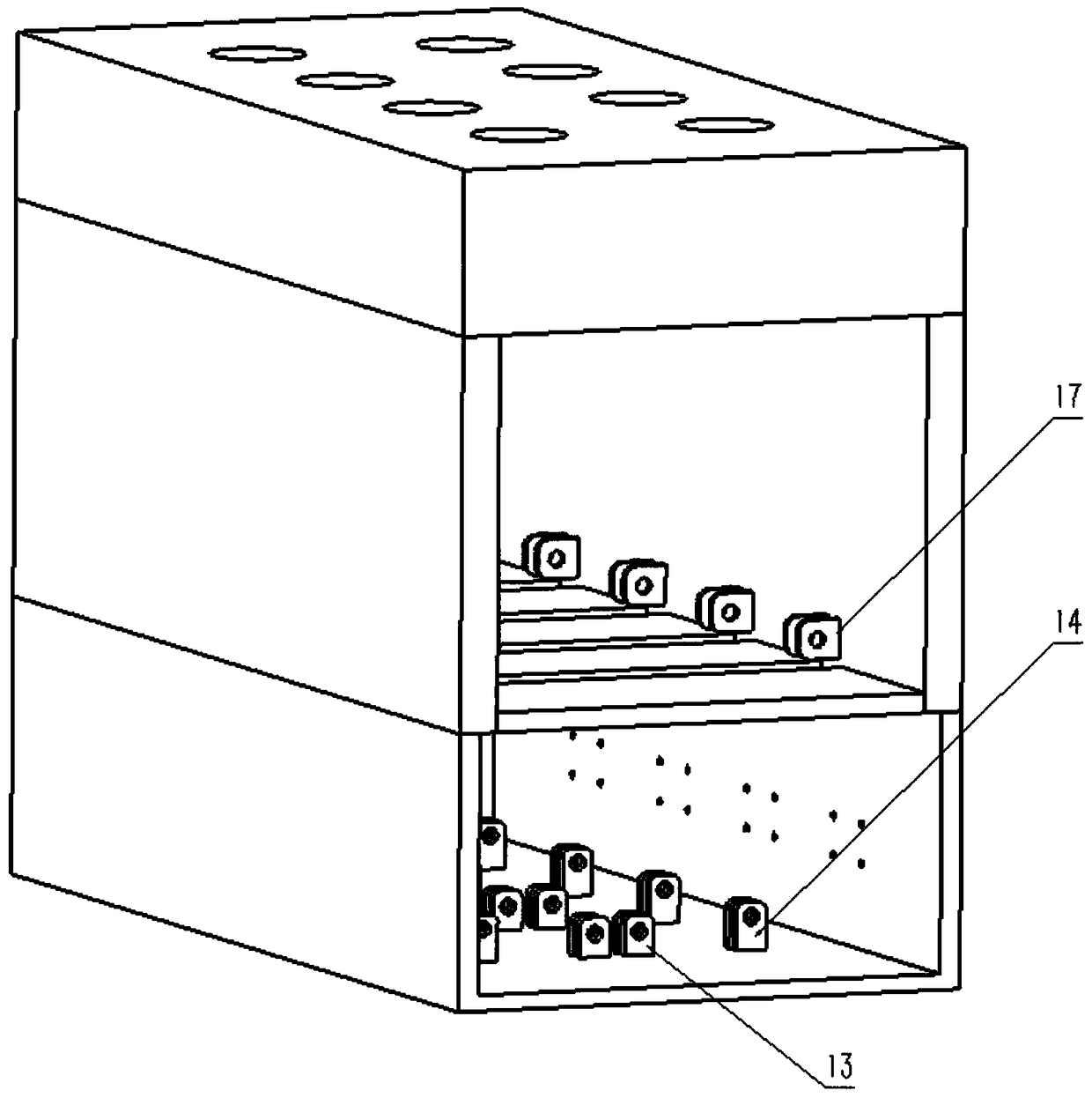 Braille display device for transmission of electromagnetic-drive cam self-locking connecting rod