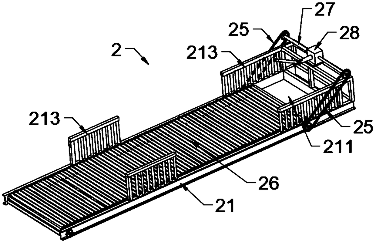 Conveying system and lotus root digging machine comprising same