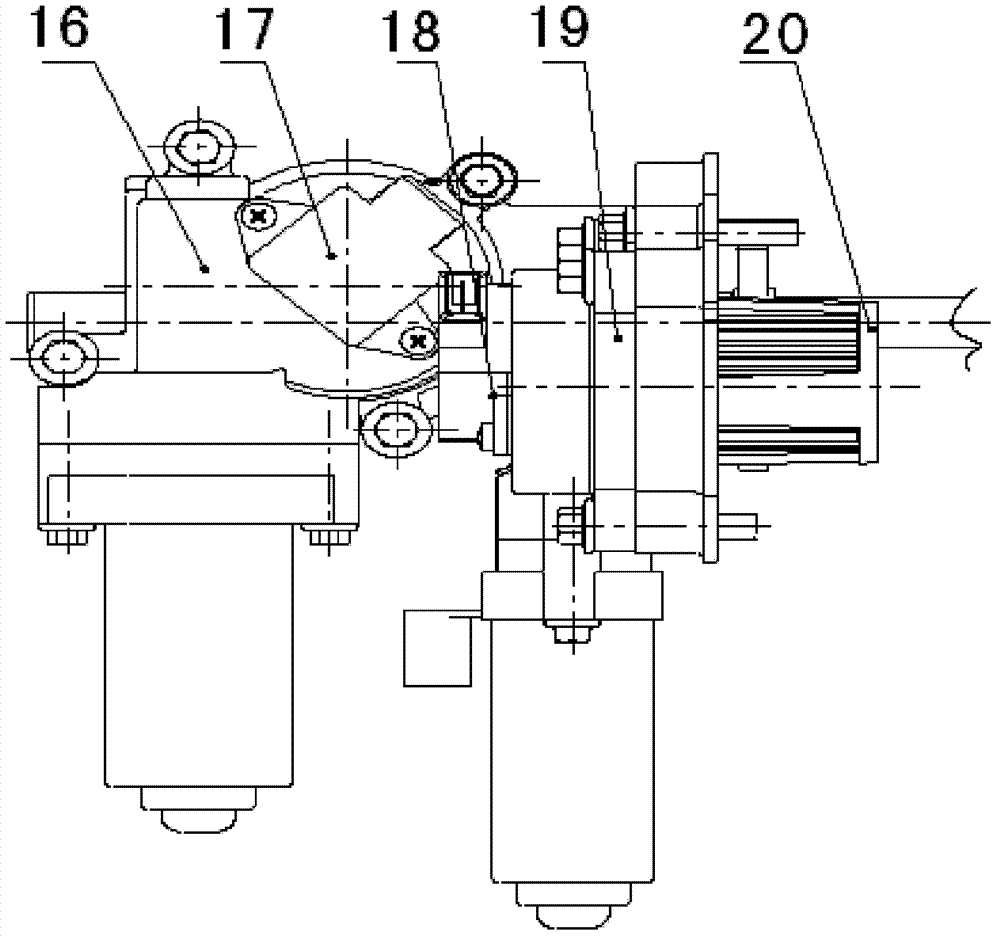 Gear selecting and shifting actuating mechanism assembly of automated mechanical transmission (AMT)