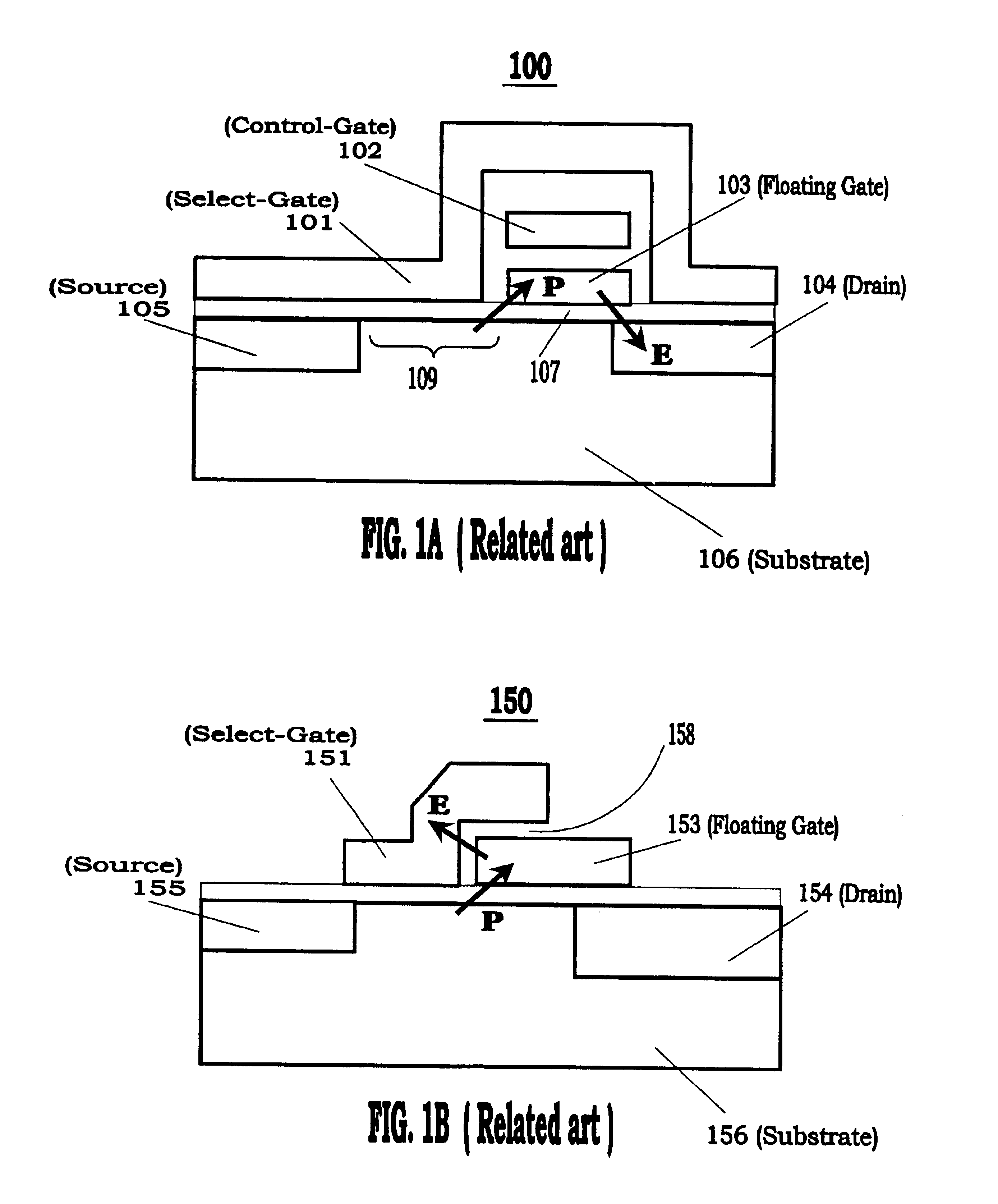 Dual-bit double-polysilicon source-side injection flash EEPROM cell