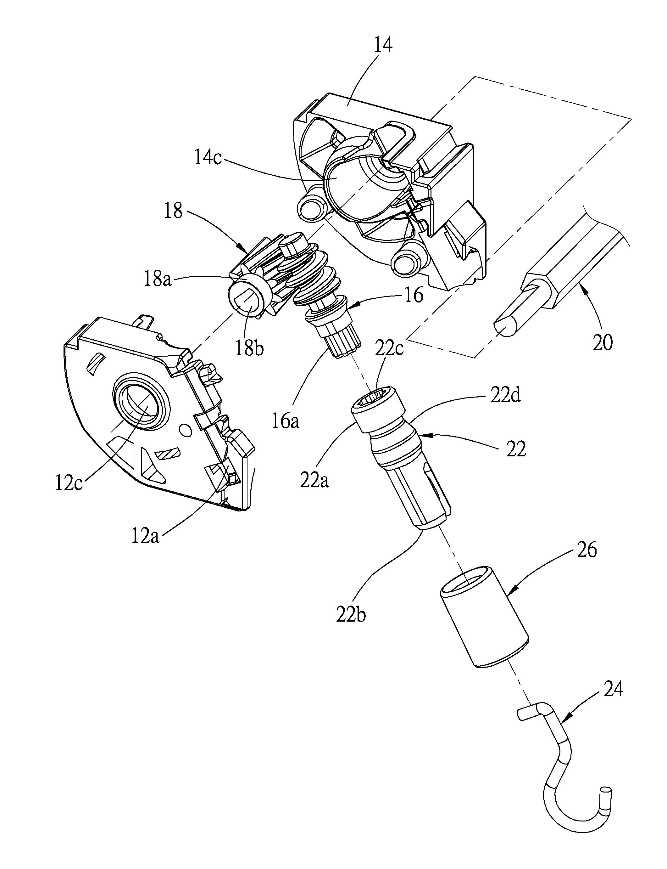Separable tilting device