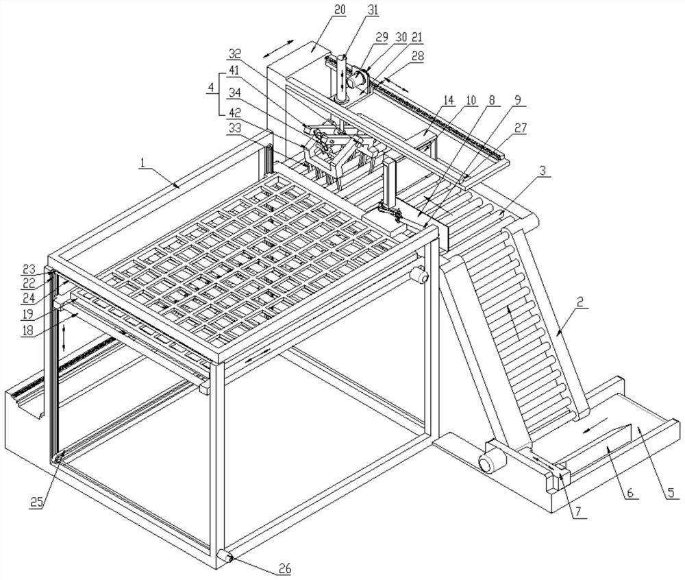 Automatic stacking device for high-molecular water-absorbing and water-retaining solid water