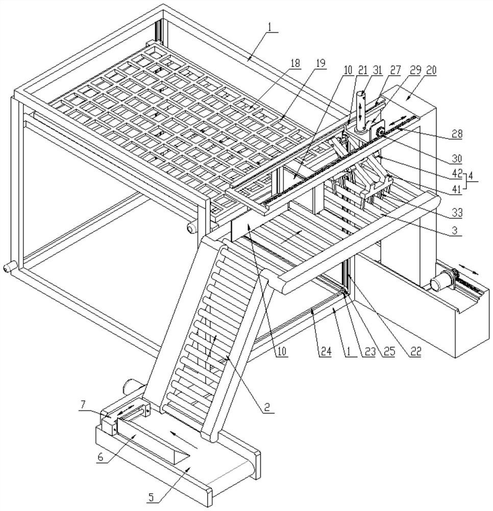 Automatic stacking device for high-molecular water-absorbing and water-retaining solid water