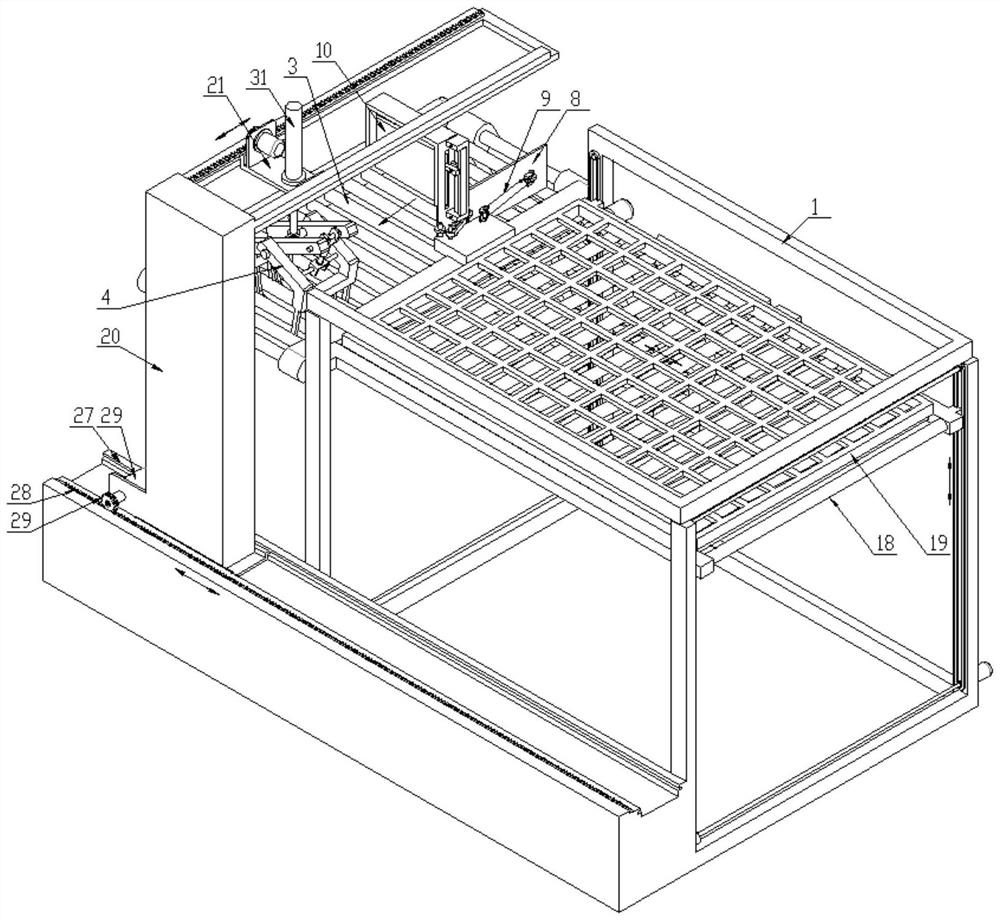 Automatic stacking device for high-molecular water-absorbing and water-retaining solid water