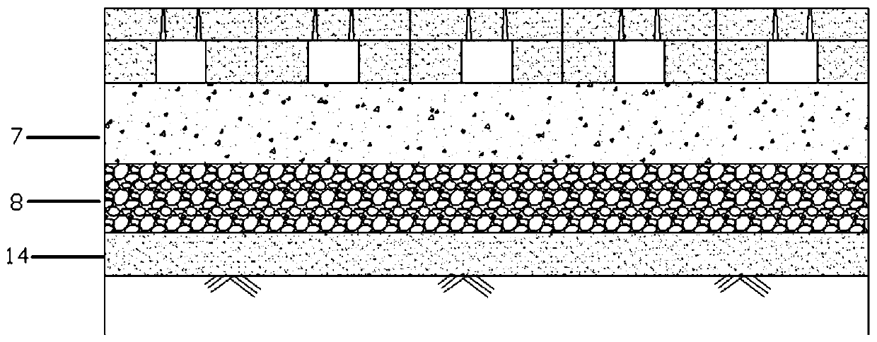 Permeable pavement device and corresponding water drainage method thereof