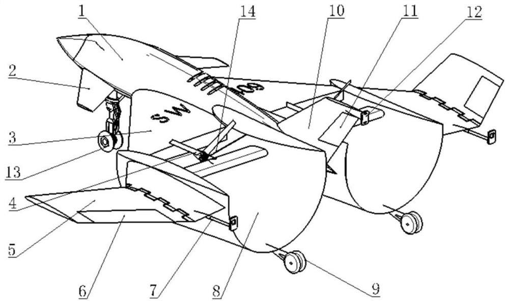 Variable-duct tailstock type high-speed unmanned aerial vehicle and working method thereof