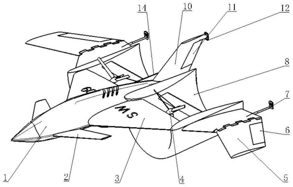 Variable-duct tailstock type high-speed unmanned aerial vehicle and working method thereof