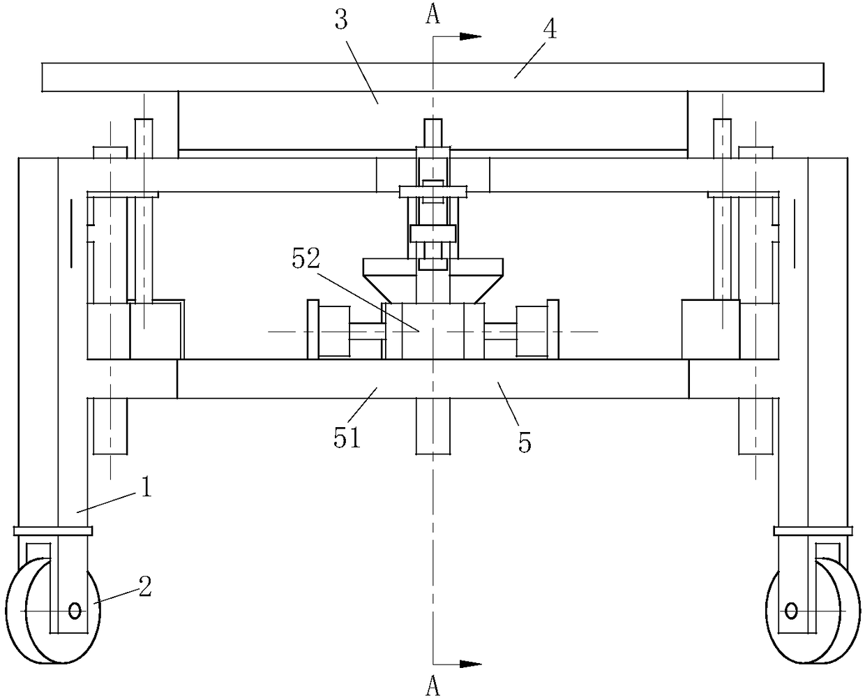 Detection system capable of realizing automatic leveling of machine part