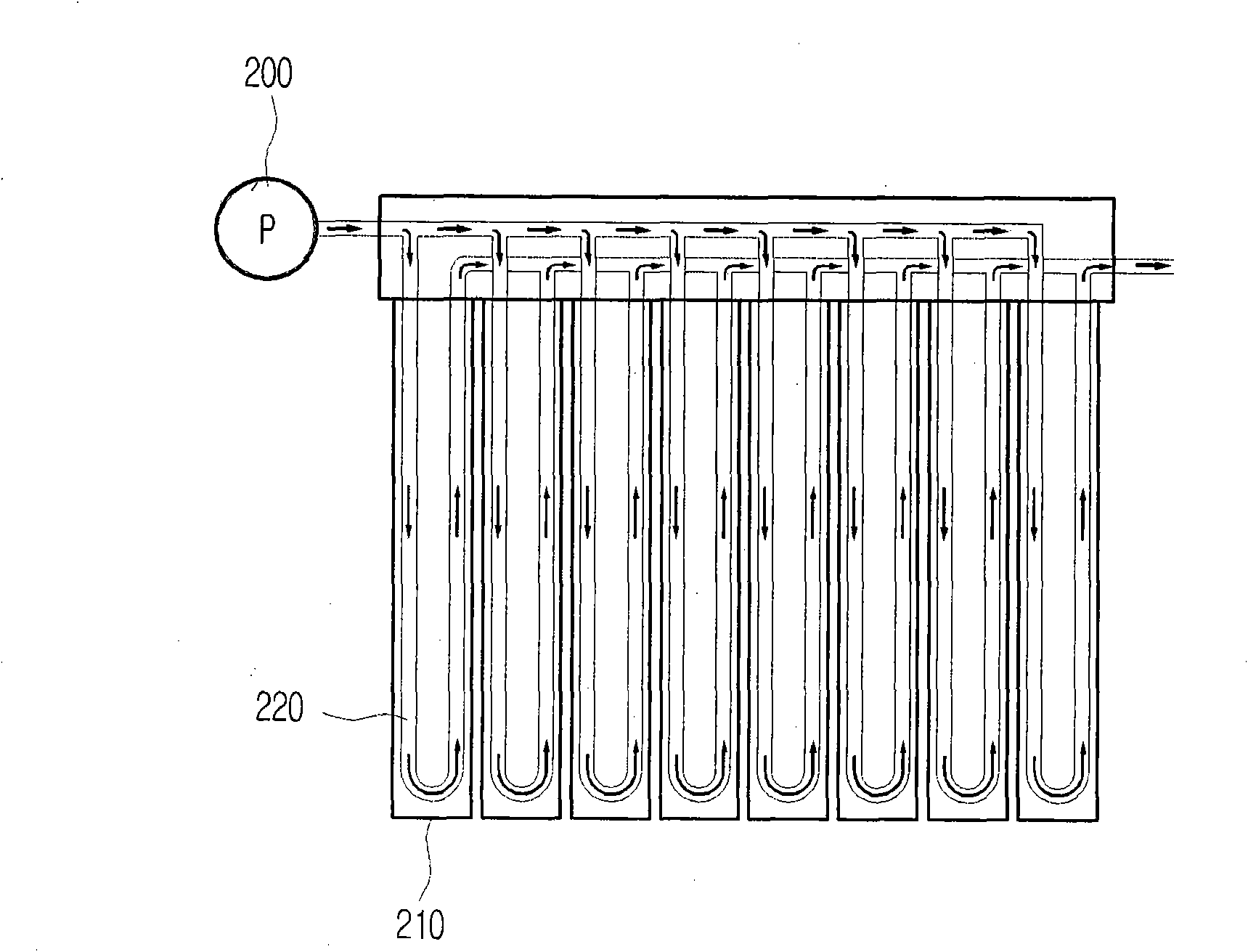 A water heating apparatus unified with solar heat collector using vaccum pipe