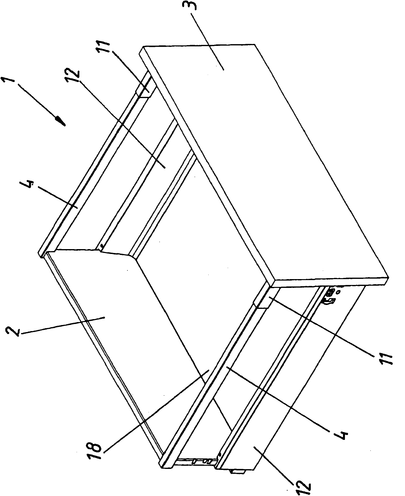 Moveable drawer with railing adjustment