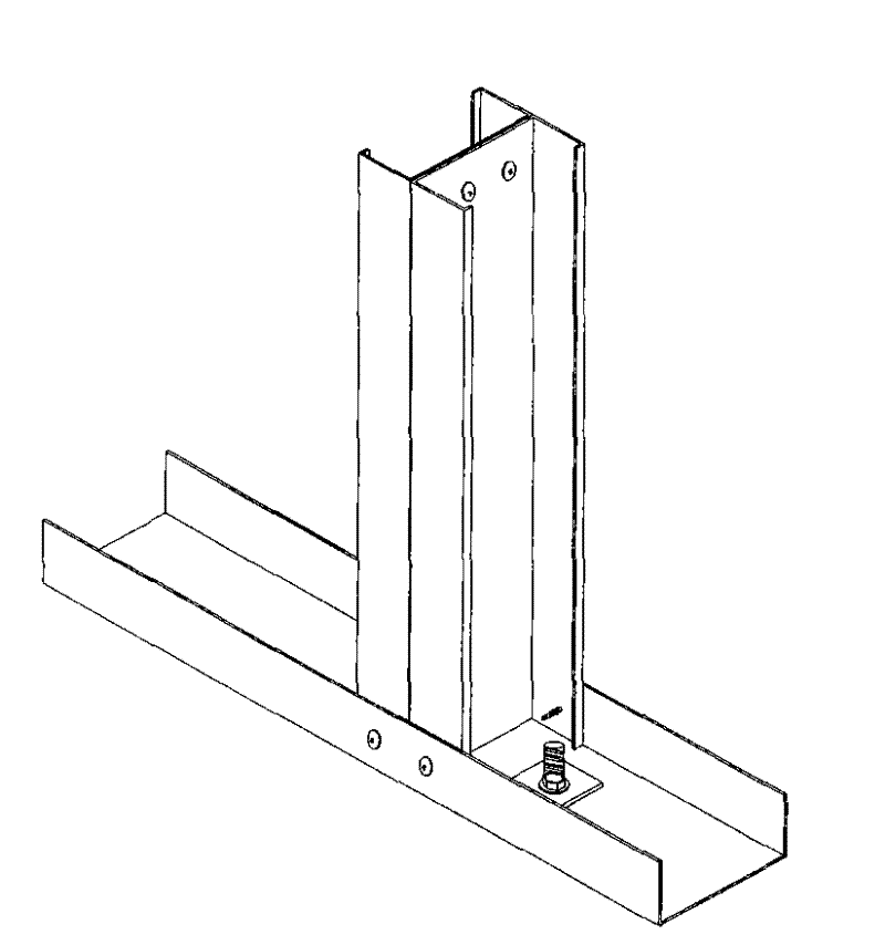 Uplift-resistant connecting piece for fixing steel structure