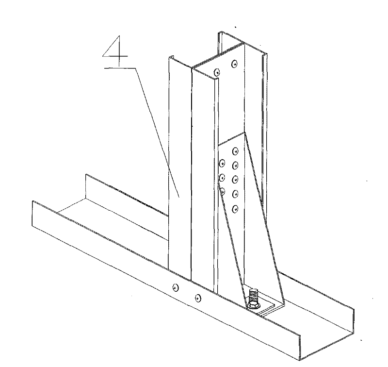 Uplift-resistant connecting piece for fixing steel structure