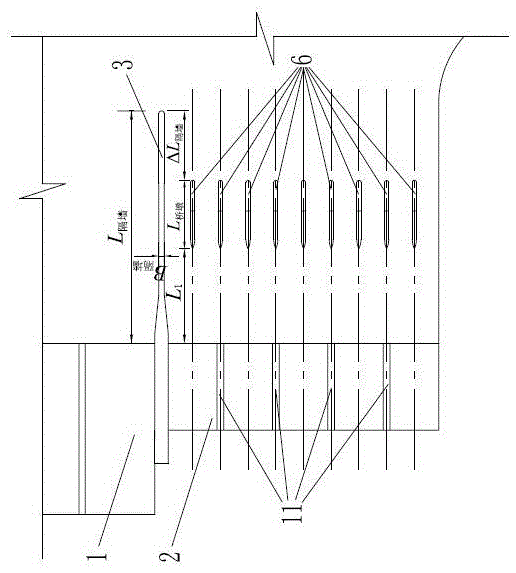 Method for eliminating air-suction vortex at water inlet of pumping station under condition of beeline layout of gate and station