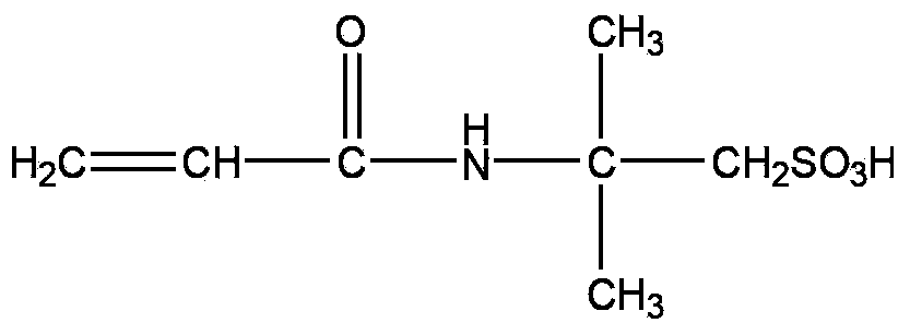 Method for continuous production of 2-acryloylamino-2-methyl propanesulfonic acid