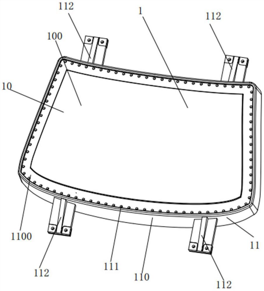 Automobile glass forming die and production method thereof