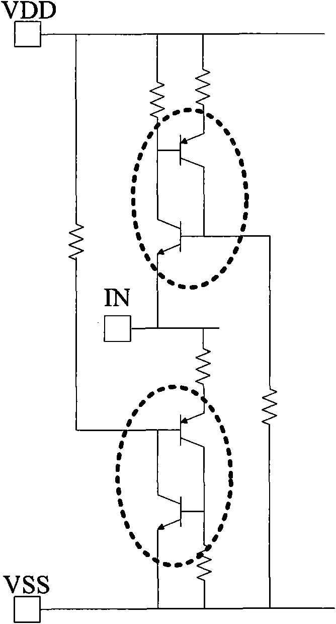 Electrostatic discharge prevention circuit based on complementary SCR (Silicon Controlled Rectifier)