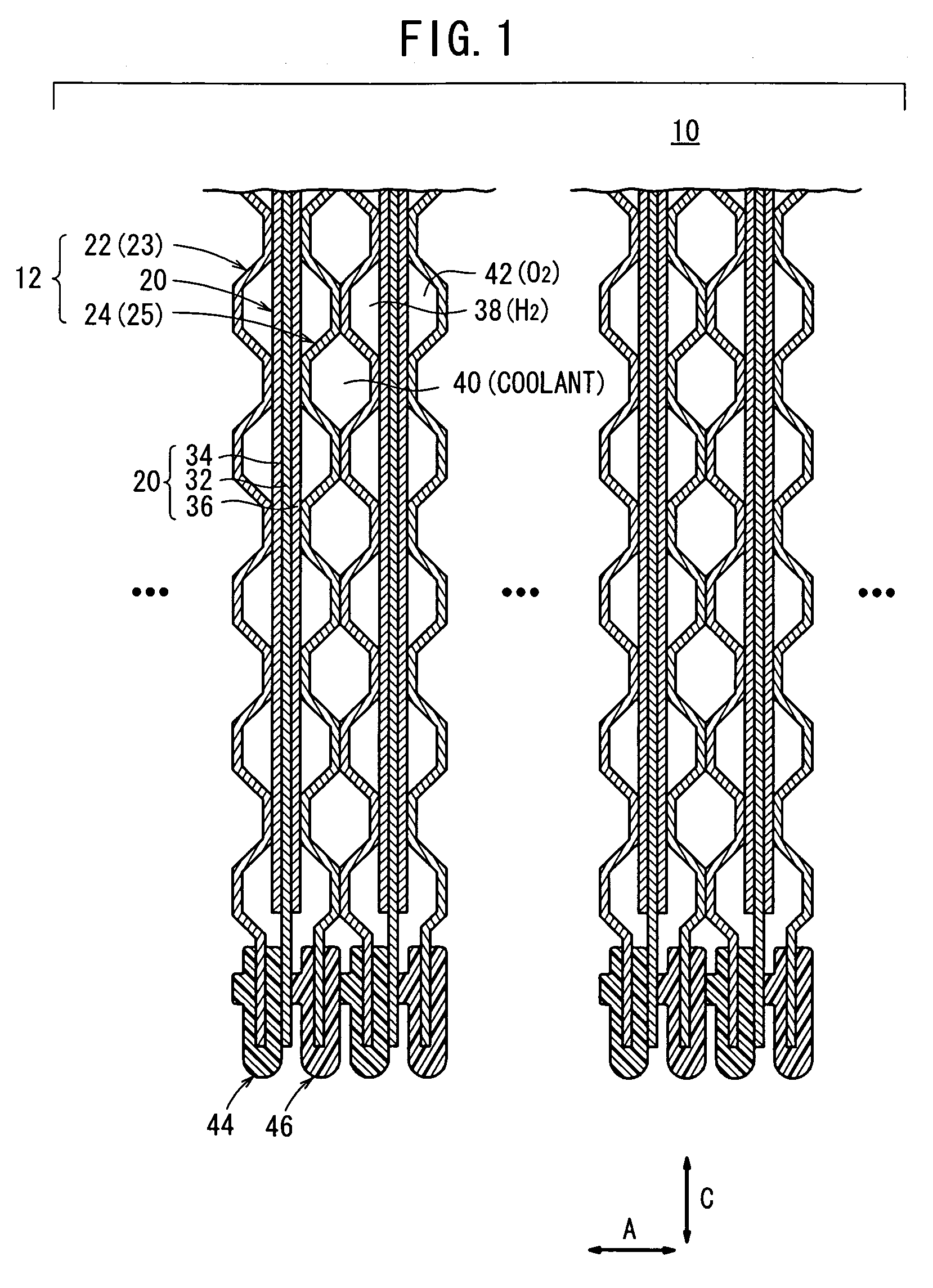 Fuel cell separator with integral seal member