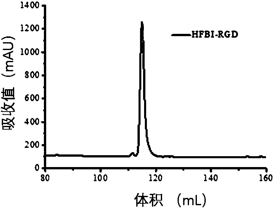 Fusion protein HFBI-RGD gene and protein