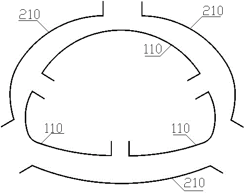 Large-volume lining model pouring device for tunnel model test and method of large-volume lining model pouring device