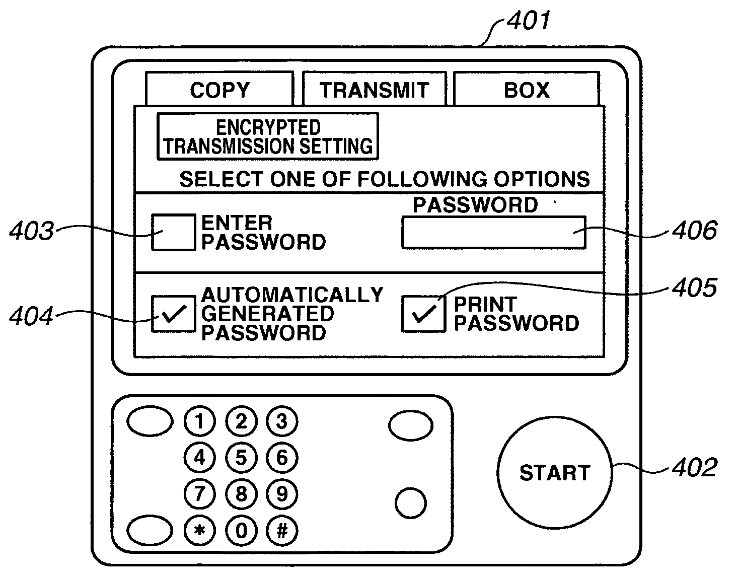 Image processing apparatus and method for transmitting encrypted data