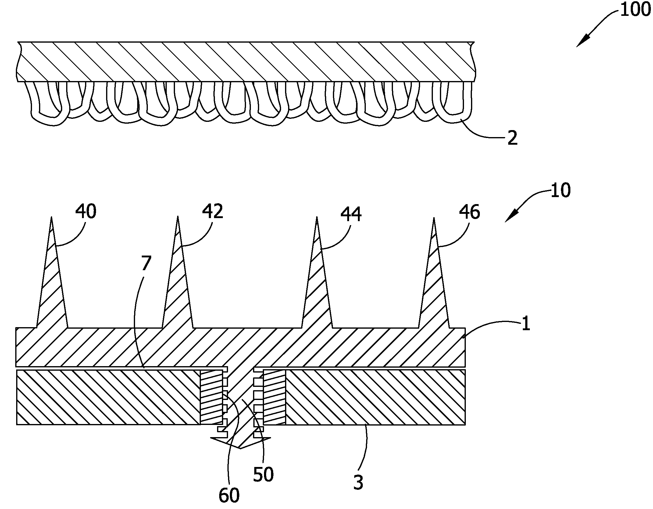 Conductive hook and loop printed circuit board attachment