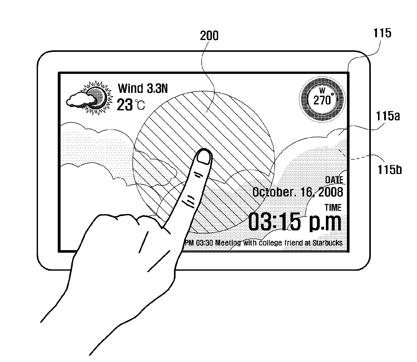 Mobile terminal having dual touch screen and method for displaying user interface thereof