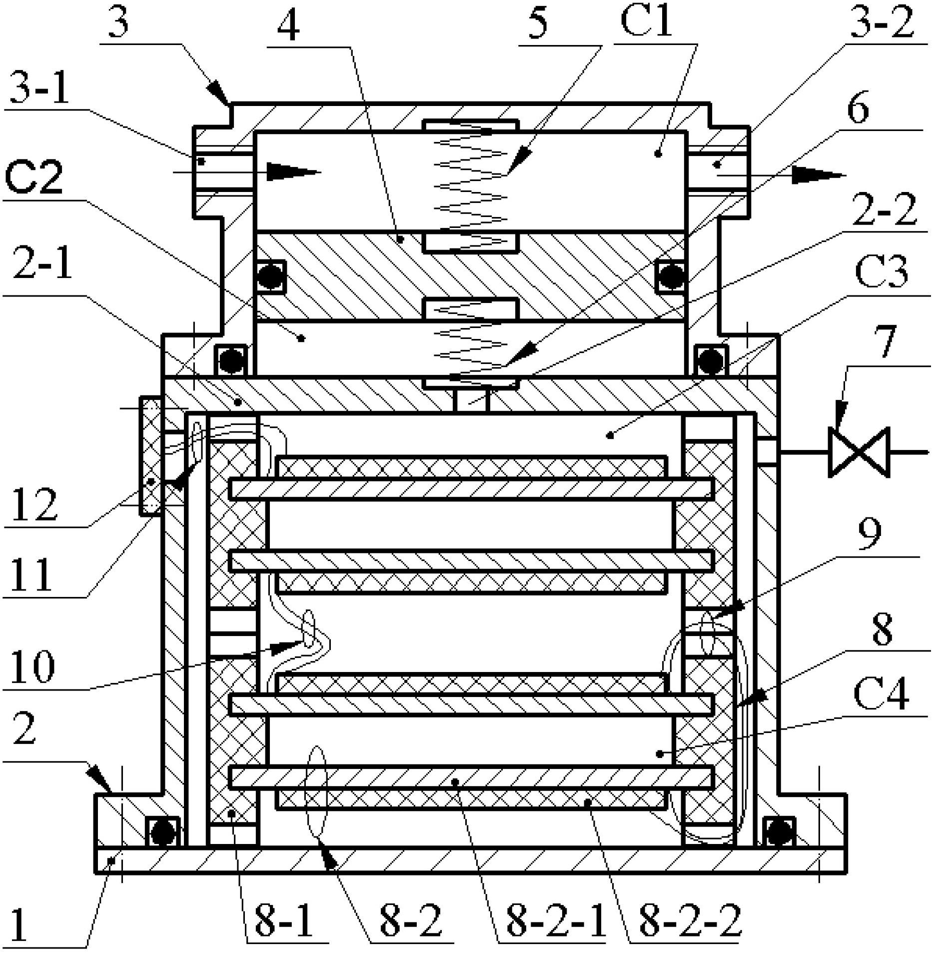 Piezoelectric energy harvester for recovering pressure pulsation energy of liquid