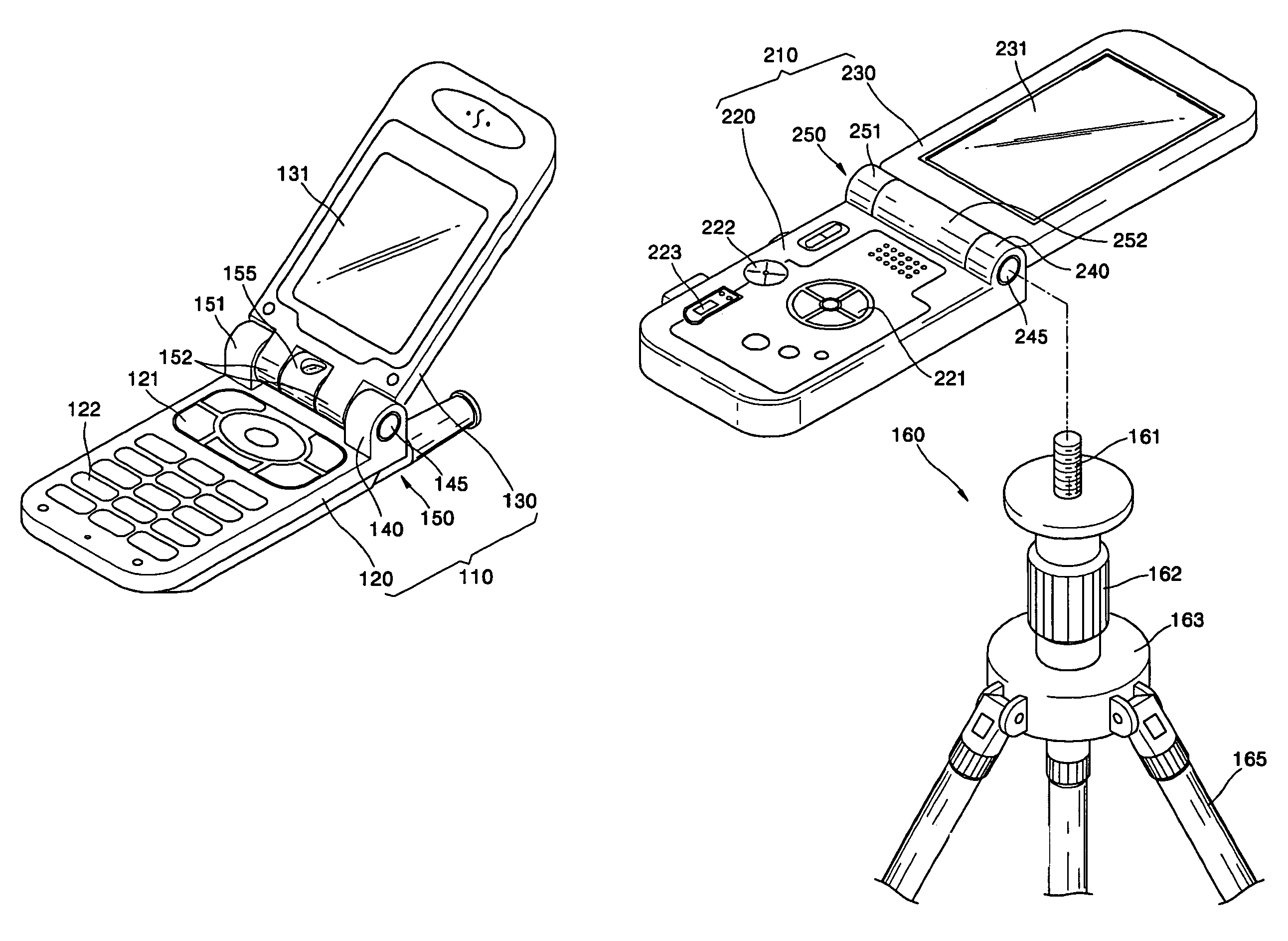 Imaging device having stand connection