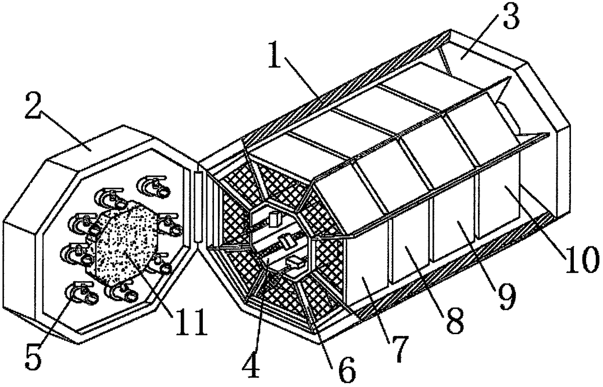 Special plane tail gas purification device for aerospace