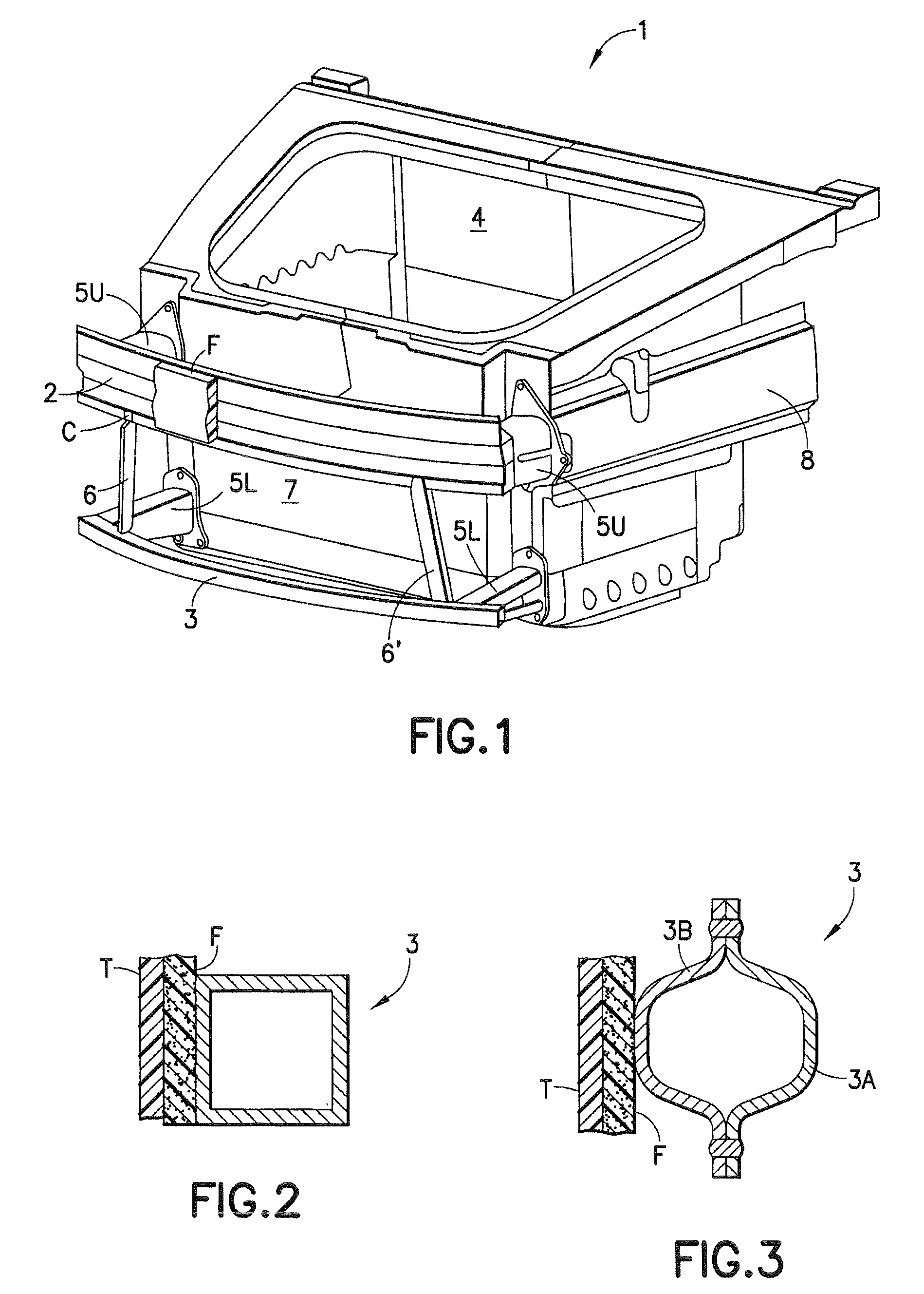 Front structure of a motor vehicle