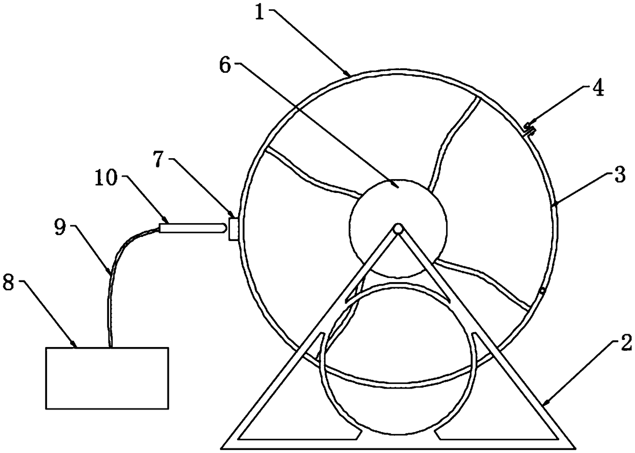 Simple autonomous rotary wheel motion device