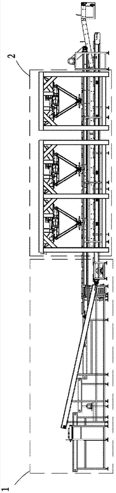 Columnar material arranging and stacking pipeline system